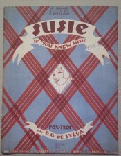 RARISSIMO SPARTITO MUSICALE DEI PRIMI DEL 900 , SUSIE 