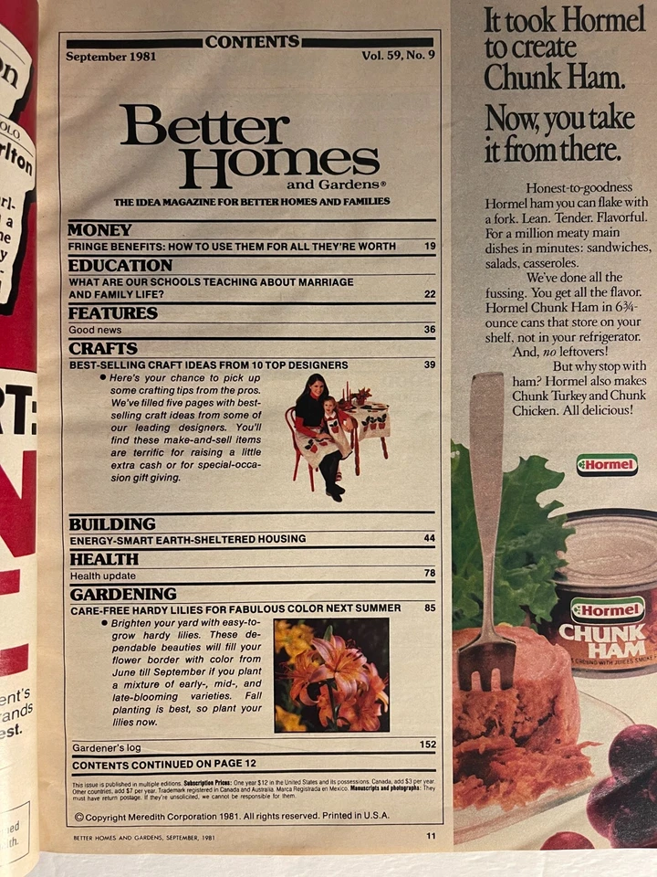 Better Homes And Gardens September 1981 Cooking For The 80's Foto 2 de 3