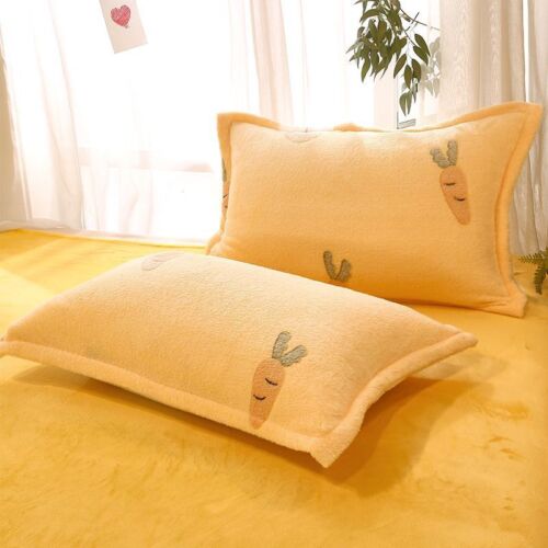 Federa cuscino 48*74 cm invernale calda flanella cartone animato floreale biancheria da letto - Foto 18 di 20