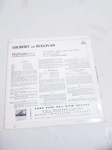 Gilbert and Sullivan(Vinyl LP)Highlights-UK-ALP. 1904-EMI-Ex/NM - Picture 12 of 12