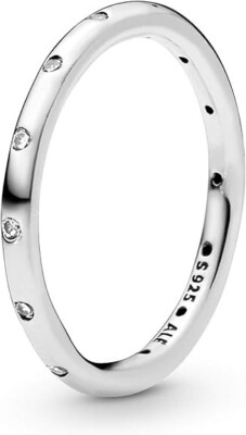 Pandora Damen-Ring Tröpfchen 925 Silber Zirkonia weiß 190945CZ-54