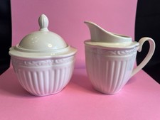 Mikasa Italian Countryside Stoneware Creamer and Sugar Bowl With Lid
