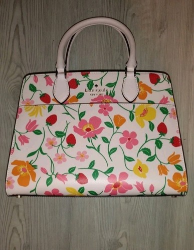 Kate Spade New York Floral Multicolor Zip Satchel Top Handle, Detachable Strap