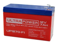 ULTRAPOWER 12V 7Ah F1 AGM Battery Upgrade for Leoch DJW12-7.2