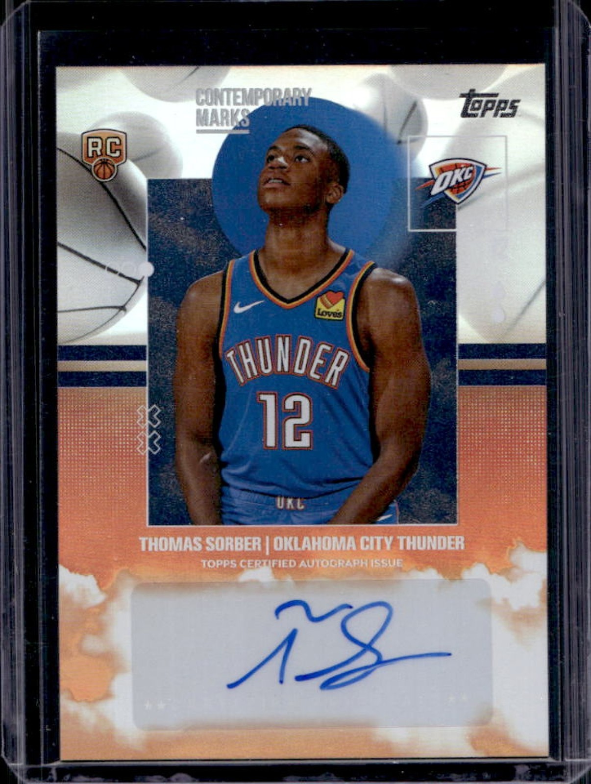 2025-26 Topps Thomas Sorber Contemporary Marks RC Rookie Auto #CM-TS Thunder