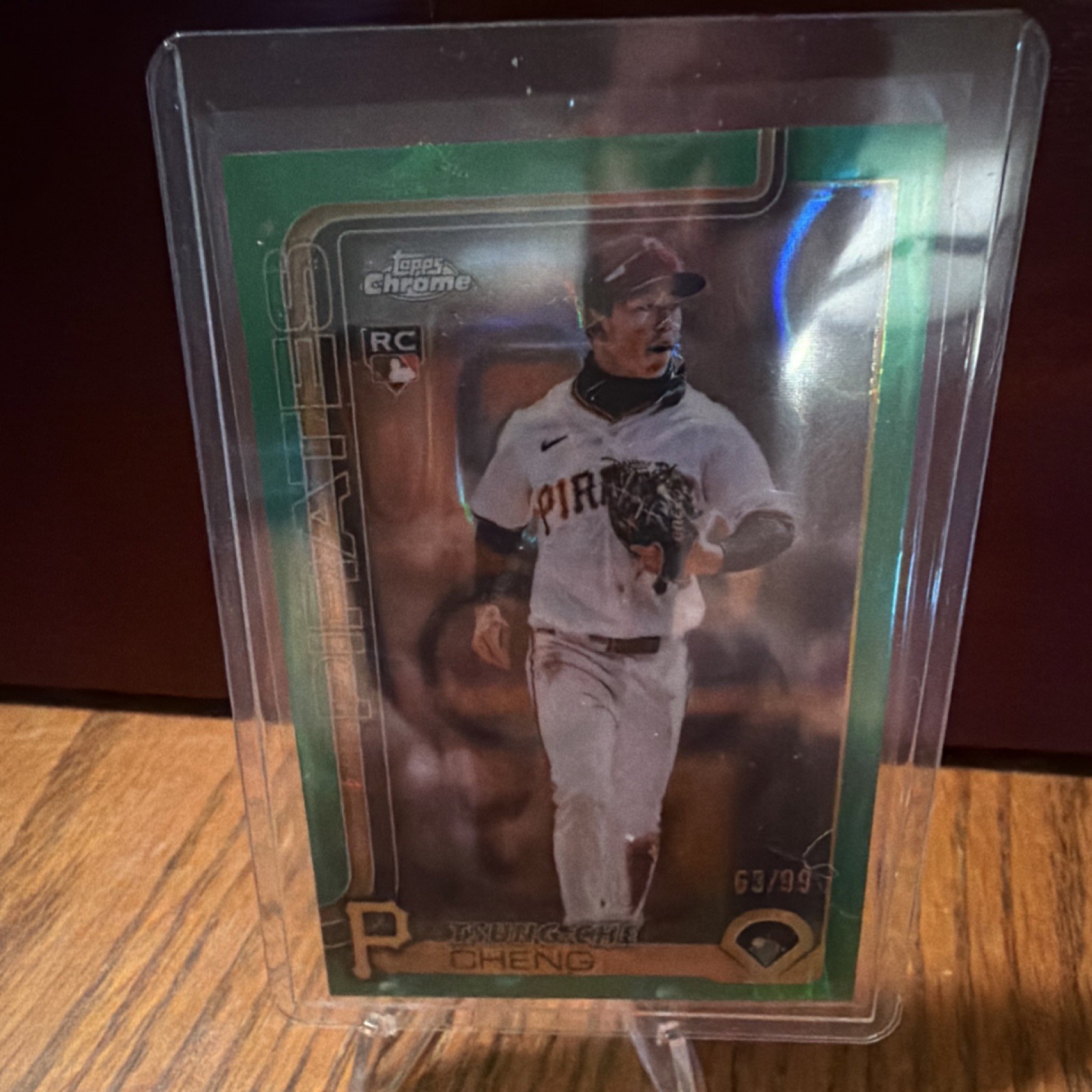 Topps 2025 Chrome Update Tsung-Che Cheng Pirates Rookie Green #USC74 /99