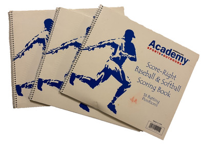 Lot of 3 Academy Sports Outdoors Baseball and Softball Scoring Book New