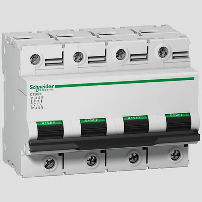 A9N18376 SCHNEIDER CIRCUIT BREAKER Acti9 C120N MCB 4P