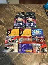 Blank sealed Cassette Tape Huge Lot Of 17 Mixed Brands 60 & 90 Min Brand New
