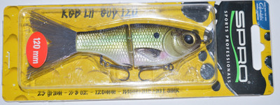 spro KGB lil' guy 120 moderate fast sink 4.72'' glide bait grand shad