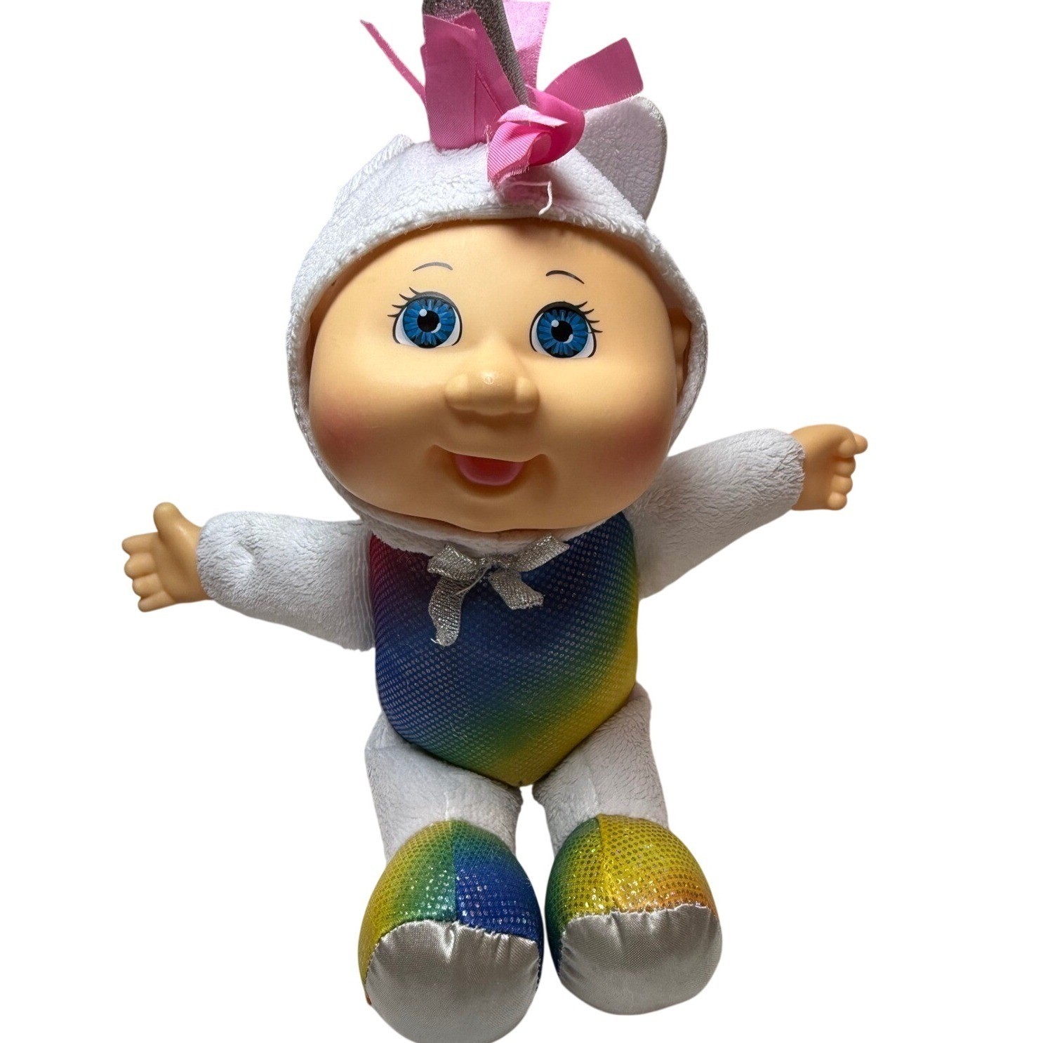 Cabbage Patch Kids Cuties Rainbow Unicorn Plush Doll Blue Eyes 2018 18197TX