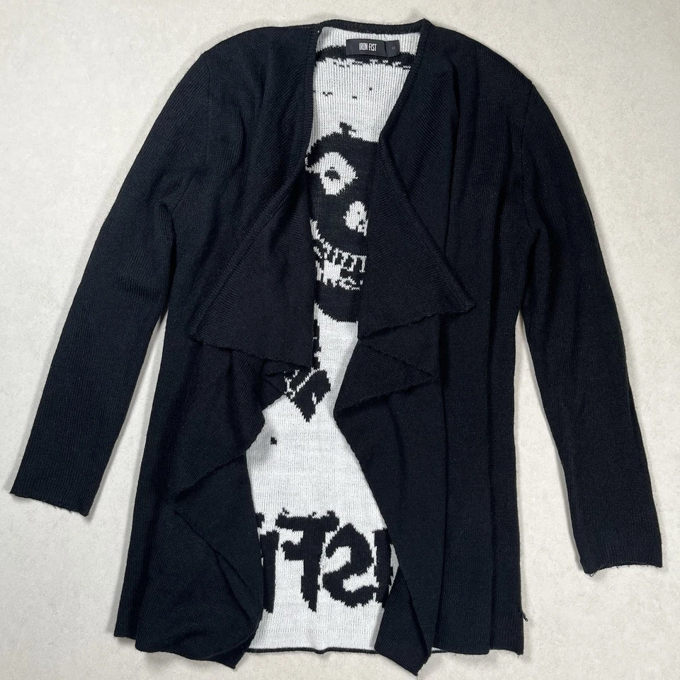 Cárdigan Suéter Iron Fist Misfits Crimson Ghost Talla XS Punk Calavera Frente Abierto Foto 2 de 4