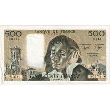 [#232549] France, 500 Francs, Pascal, 1984-07-05, U.214, AU
