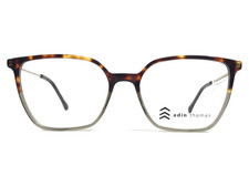 Adin Thomas Eyeglasses Frames AT-590 C1 Tortoise Smoke Gray Cat Eye 53-17-142