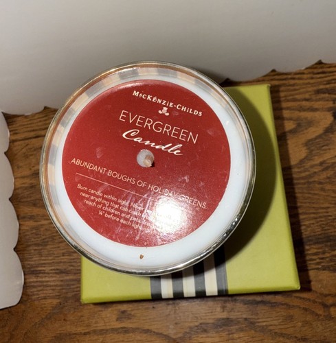 MACKENZIE-CHILDS EVERGREEN SCENTED CANDLE NEW IN ORIGINAL GIFT BOX - Picture 3 of 3