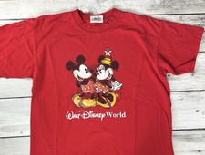 Vintage 90s Walt Disney World Kids Mickey Minnie Mouse Shirt YXL 0070