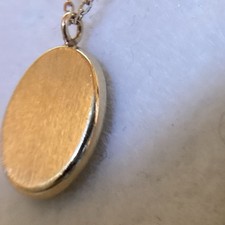 ete Layer Coin Oval Semi-Long K10 Necklace