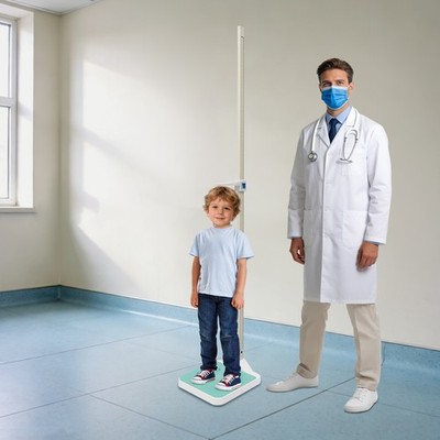 Height Weight Measuring Scale Device Digital Physician Scale Free-Standing