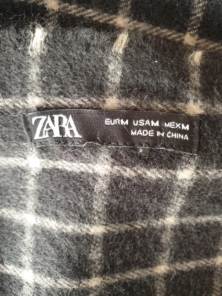Zara Check Soft Tartan Scarf Shawl Wrap - Image 4 of 4