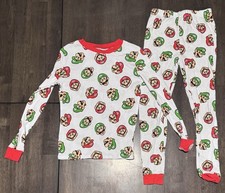 Super Mario Bros Cozy Sleepwear 2-Piece Pajamas Set Fits Youth/Boy's Size 10