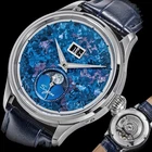 Sugess MoonPhase Master Crystallized Titanium Mens Watch Seagull 1963 S401.ZE