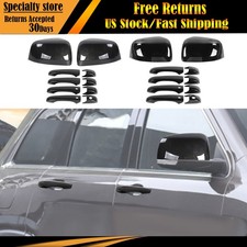 Black Mirror Caps Door Handle Cover Trim For 2011-2020 Jeep Grand Cherokee Black Mirror Caps Door Handle Cover Trim For 2011-2020 Jeep Grand Cherokee