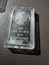 1 oz .999 Fine Silver Bar Buffalo Indian Head "In God We Trust" Design 65.00 per troy oz