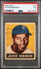 1948 Leaf #79 JACKIE ROBINSON - PSA 1 - Dodger HOF Rare Vintage Set Find