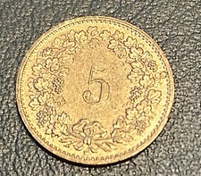 1988 Switzerland 5 Rappen - Small Coin - #A-073