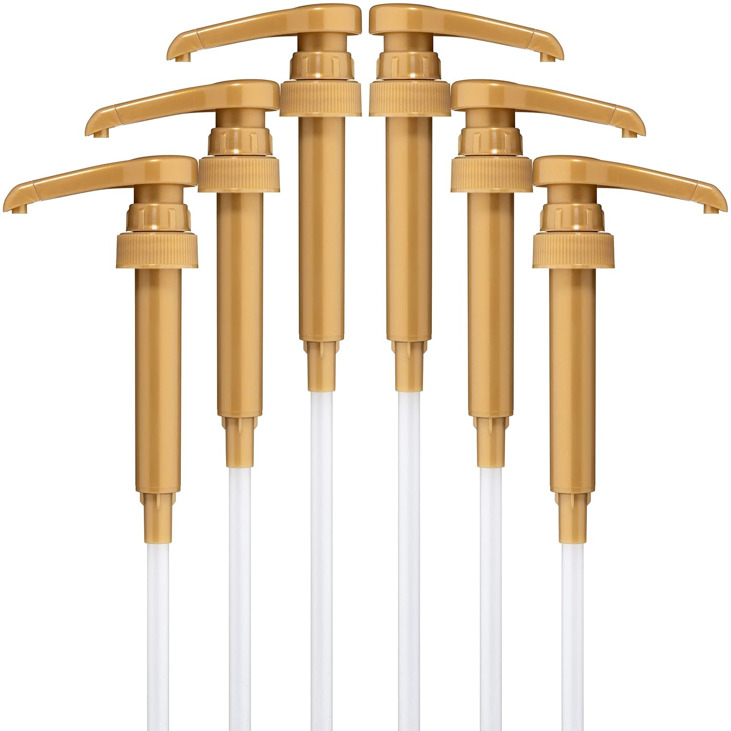 Syrup Pumps, 6-Pack | Fits 750 Ml/25.4 Oz Torani, Davinci, and Jordan Skinny Bot