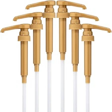 Syrup Pumps, 6-Pack | Fits 750 Ml/25.4 Oz Torani, Davinci, and Jordan Skinny Bot