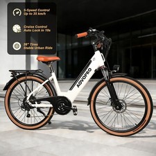AOVOPRO 26 Electric Bike Peak 750W Long Range 35 45 miles 5 Adjutstable Speed