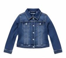 Cat  Jack Girls Denim Jacket Blue Size L 10/12 Button Collared Pockets