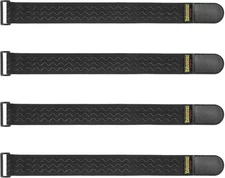 Elastic Cinch Straps with Anti-Slip Strips, 2" X 18"(4 Pack) Hook and Loop Stora