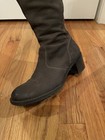 Women's Paul Green Optimist Tall Boots Graphite Nubuk Sz 7 Buckle Zipper Heel — photo 8