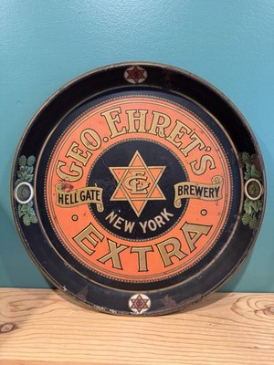 George Ehret's Extra Beer Tray Hell Gate Brewery New York - Pre Prohibition