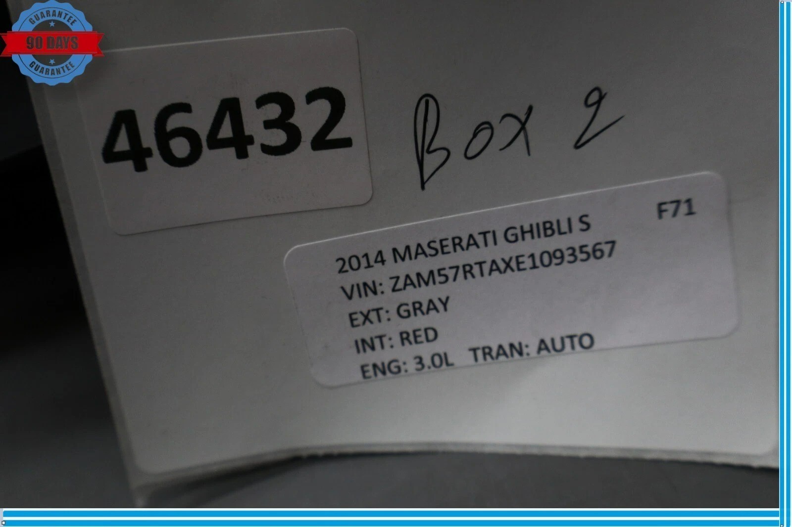 14-17 Maserati Ghibli S Dashboard Dash Glove Box Storage Tray Compartment OEM