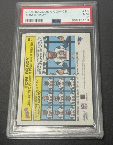 Tom Brady | 2005 Topps Bazooka Comics Brady Bunch #16 PSA 7 | Patriots