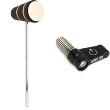 Low Boy Felt Daddy Bass Drum Beater with M8 Power Switch - Black with Copper
