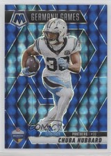 2025 Panini Mosaic International Games Blue Prizm 9/99 Chuba Hubbard #260 3s8