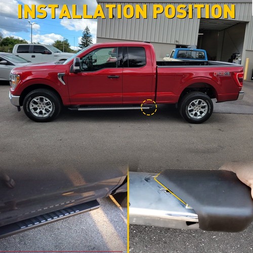 For Ford F150 Running Black Board 15-2022 Matte Rear End Cap LH Driver Side Step - Picture 6 of 7