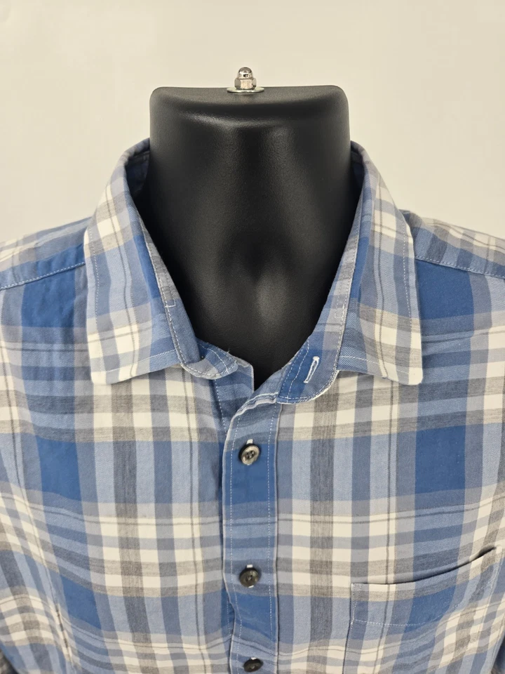 Untuckit Dress Shirt LT Large TALL Blue Plaid Business Long Sleeve Men - Image 4 of 4