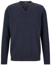 Falke Mens Lambswool V-Neck Sweater - Space Blue
