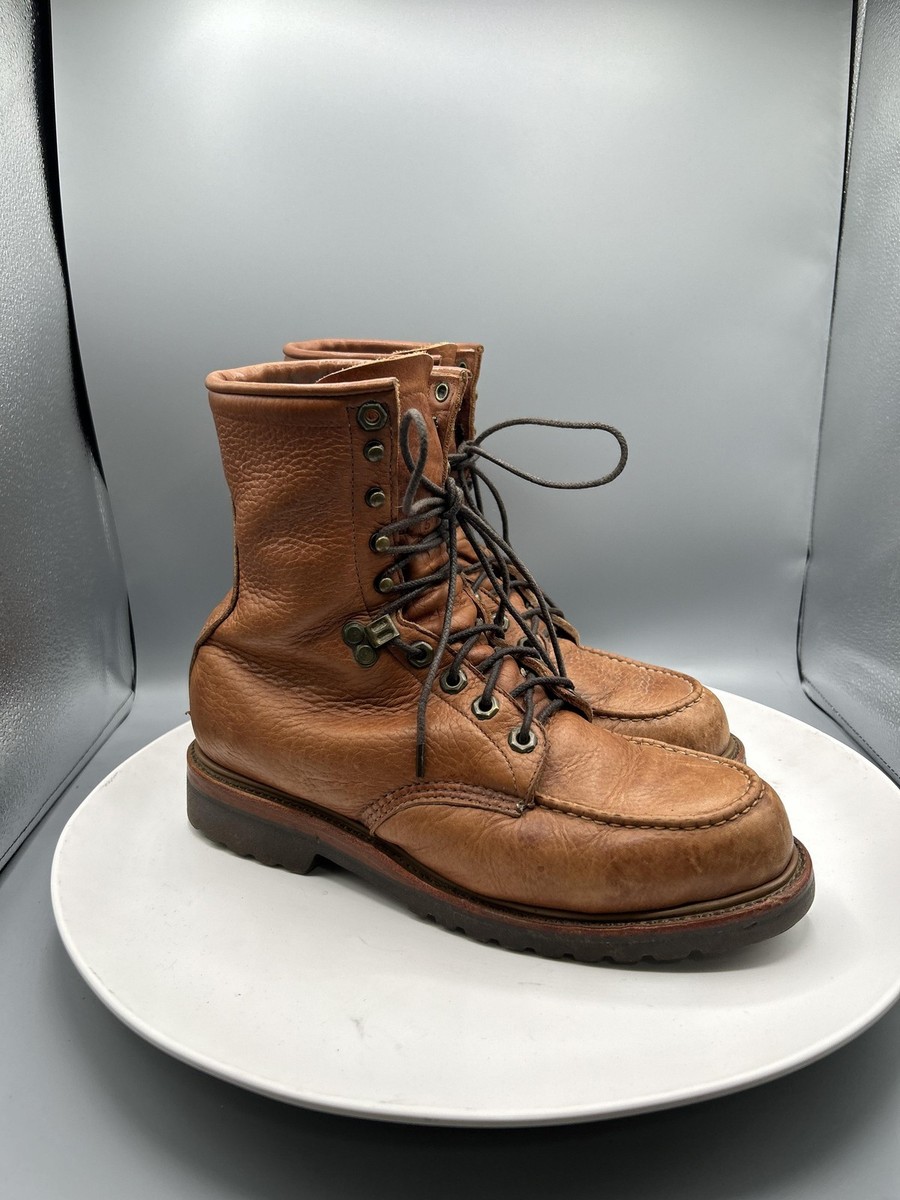 Vintage LL Bean Boots Mens Size 9 Moc Toe Chippewa Made USA Vibram