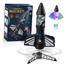 Rocket Launcher for Kids, Self Launching Motorized Air Rocket Toy, Outdoor Blue