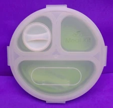 Eco Lunch Box Smart Planet Collapsible 3 Compartments w/ Utensil Spork