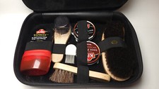 Kiwi Polish Vintage Men's Travel kit Shoe Shine brushes razor