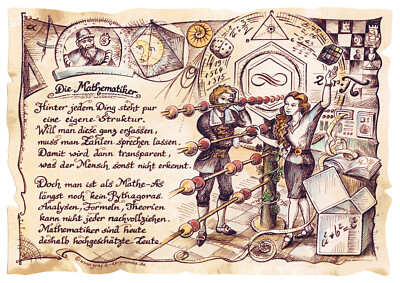 Berufsbild Zunftbild Geschenk Karte Deko Mathematiker