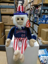 Rally Monkey LA ANGELS Uncle Sam TY Beanie Baby Babies