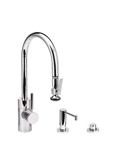 Waterstone 5800 3 Ch Contemporary Plp Pull Down Faucet 3pc